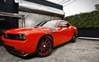 Red sports car garage black 10 - a black stripe free wallpaper