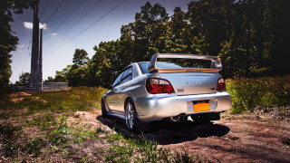 Silver car forest road lens - a silver car free wallpaper