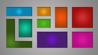 Colored squares gray background white - diffuse free wallpaper