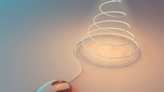 Computer mouse spiral light raytrace - a spiral design free wallpaper