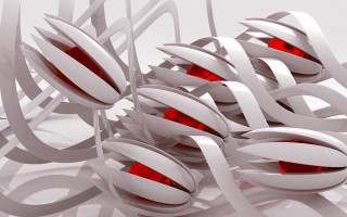 White creatures red eyes white - a white room free wallpaper