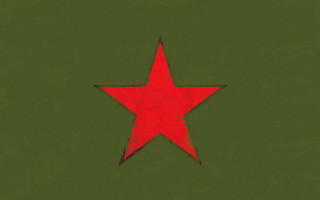 Red star green grungy constructivism - donald sherwood free wallpaper