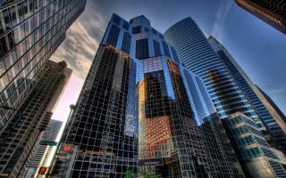 Skyline bridge cityscape tallbuildings redlight - architecture free wallpaper