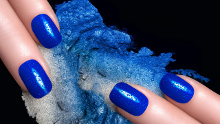 Blue manicure glitter spongy galaxy - the other hand free wallpaper