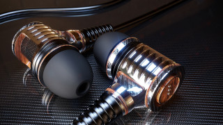 Shiny metal objects black background - a shiny surface free wallpaper