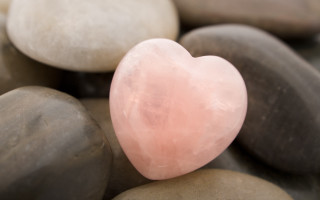 Heart rock pile pink frosted - rock free wallpaper