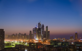 City skyline night tall buildings - tall building free wallpaper