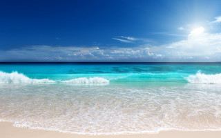 Beach wave sky sun ocean - ocean free wallpaper