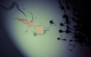 Cracked apple wall blood splatter - cracked free wallpaper