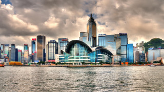 City skyline water boat cloudy 3 - cui bai free wallpaper