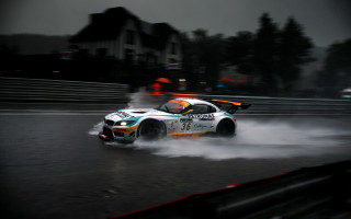 Car rain road person building - dave melvin free wallpaper