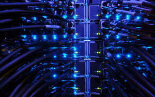 Network wires glowing cables art - many free wallpaper