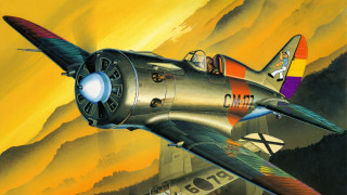 Fighter plane woman man explosion - the back of the plane free wallpaper