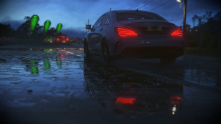 Rainy night car military ocean - photorealistic lighting free wallpaper