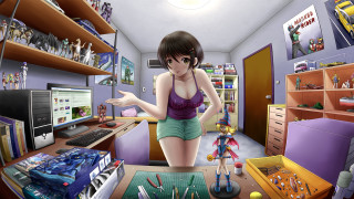 Woman computer room giantess otaku - giantess art free wallpaper