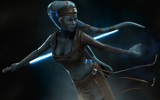 Woman sword lightsaber fantasy concept - realistic character concept free wallpaper