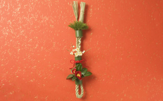 Red wall green white flower - carol bove free wallpaper