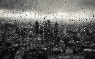 Window rain drops city buildings 2 - building free wallpaper
