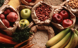 Fruits vegetables bags foods nuts 2 - heavy grain free wallpaper