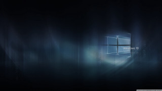 Dark background windows10 logo cross - in the middle of the image free wallpaper
