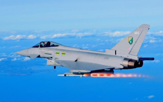 Fighter jet clouds green yellow - arrow free wallpaper