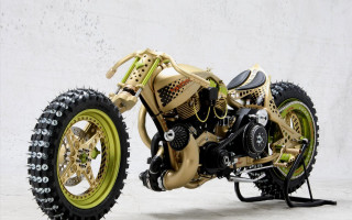 Motorcycle gear wheel clock illustration - the front wheel free wallpaper