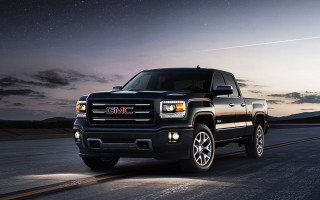 Black truck night starry sky - a black truck free wallpaper