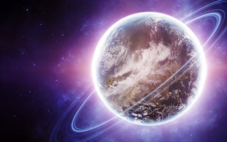 Planet ring line space art - a picture of a planet free wallpaper