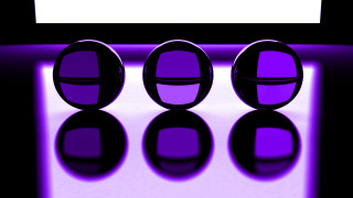 Three balls table mirror photorealism - three ball free wallpaper