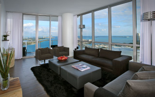 Living room ocean view modern - zenith view free wallpaper