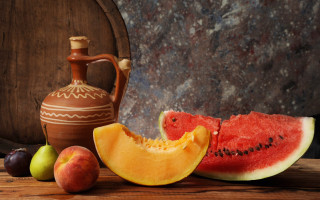 Table pitcher watermelon apples vase - arcimboldo free wallpaper