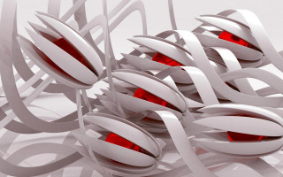 White objects red eyes white - a white room free wallpaper