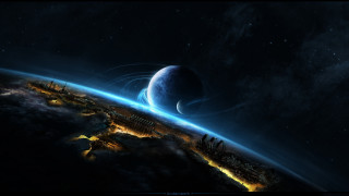 Earth space planet moon stars - a distant star in the distance free wallpaper