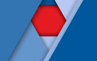 Red blue abstract hexagon stripe - diagonal free wallpaper