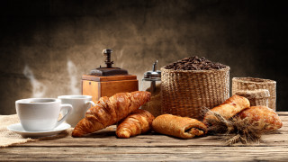 Coffee croissants beans photorealism delaunay - delaunay free wallpaper