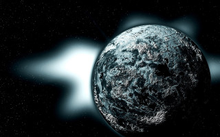 Black white planet space bright - planet free wallpaper