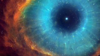 Blue eyeball star sky black - a black hole in the center free wallpaper