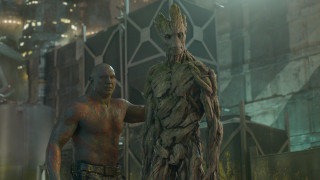 Futuristic city man giant ruins - a giant object in the background free wallpaper