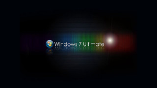 Dark background windows7 ultimate logo - ultra free wallpaper
