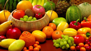 Basket fruit table arcimboldo stilllife - apple free wallpaper