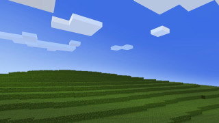Grassy hill clouds blue sky - a grassy hill free wallpaper