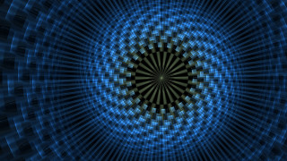 Blue black circular honeycomb opart - op art free wallpaper