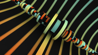 Colorful biomechanical raytraced weapon striped - biomechanical free wallpaper