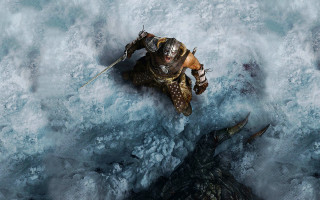 Alligator spear diver armor epic - epic fantasy free wallpaper