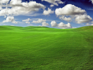 Green field blue sky clouds 27 - a green field free wallpaper