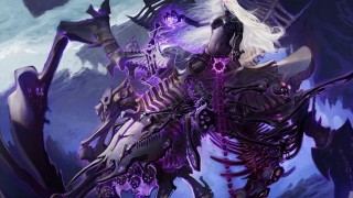 White hair skeleton costume purple - purple flower and trees free wallpaper