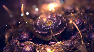 Psychedelic flower bokeh fireworks aurora - psychedelic art free wallpaper