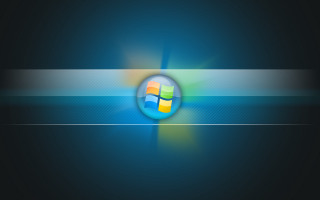 Blue black background window logo - dark background free wallpaper