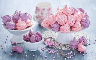 White dishes frosted cookies coffee - clara peeters free wallpaper