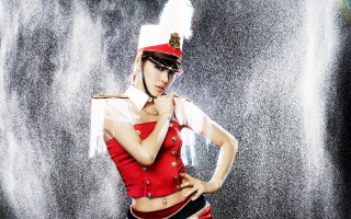 Woman red white uniform hands - uniform free wallpaper for desktop